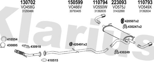 Klarius 960613E - Система випуску ОГ autocars.com.ua