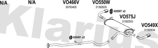 Klarius 960615U - Система випуску ОГ autocars.com.ua