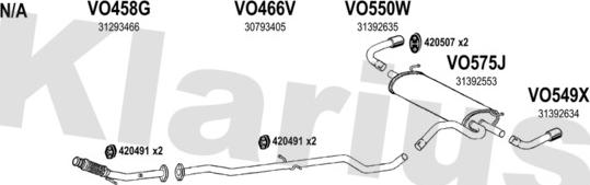 Klarius 960616U - Система випуску ОГ autocars.com.ua