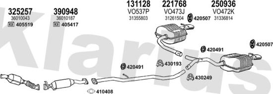 Klarius 960644E - Система випуску ОГ autocars.com.ua