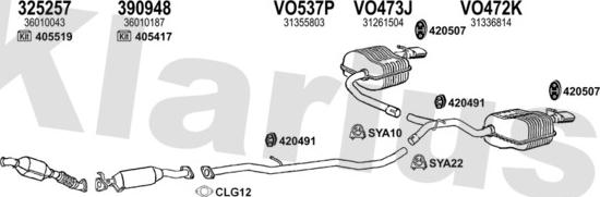 Klarius 960644U - Система випуску ОГ autocars.com.ua