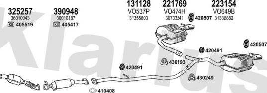 Klarius 960645E - Система випуску ОГ autocars.com.ua