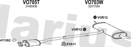 Klarius 960863U - Система випуску ОГ autocars.com.ua