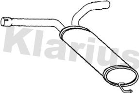 Klarius RN1041K - Середній глушник вихлопних газів autocars.com.ua