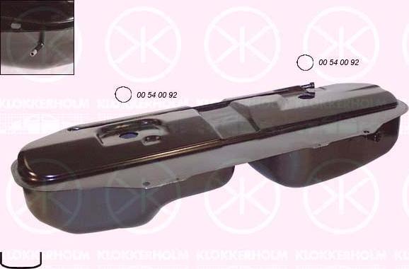 Klokkerholm 0054007 - Паливний бак autocars.com.ua