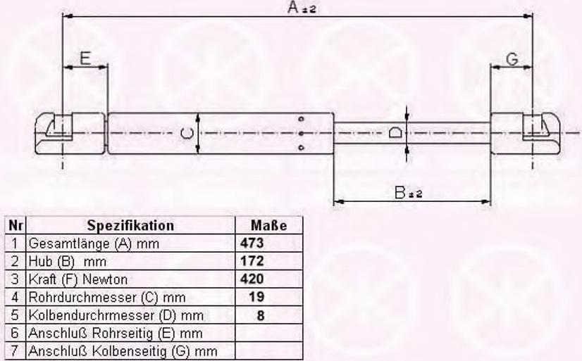 Klokkerholm 11067100 - Газовая пружина, упор avtokuzovplus.com.ua