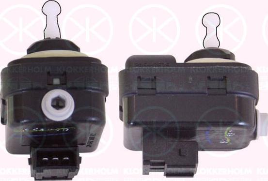 Klokkerholm 16350060 - Регулювальний елемент, регулювання кута нахилу фар autocars.com.ua