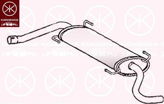 Klokkerholm 20978671 - Глушитель выхлопных газов, конечный autodnr.net
