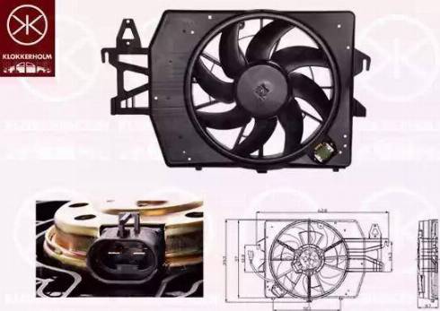 Klokkerholm 25302602 - Вентилятор, охлаждение двигателя avtokuzovplus.com.ua