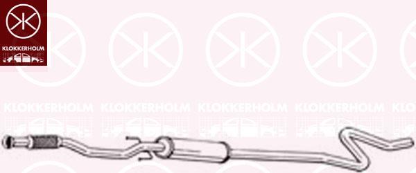 Klokkerholm 291-039 - Середній глушник вихлопних газів autocars.com.ua