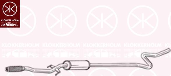 Klokkerholm 292-067 - Середній глушник вихлопних газів autocars.com.ua