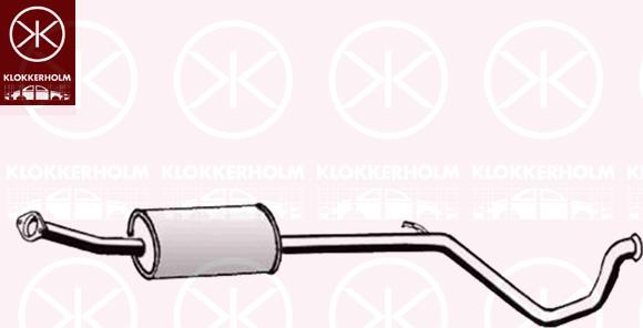 Klokkerholm 55198658 - Средний глушитель выхлопных газов autodnr.net