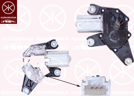 Klokkerholm 60727170 - Двигун склоочисника autocars.com.ua