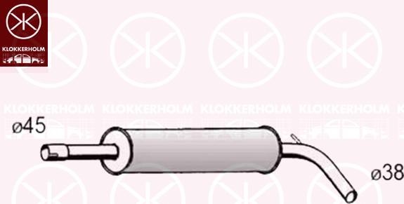 Klokkerholm 75148651 - Средний глушитель выхлопных газов autodnr.net
