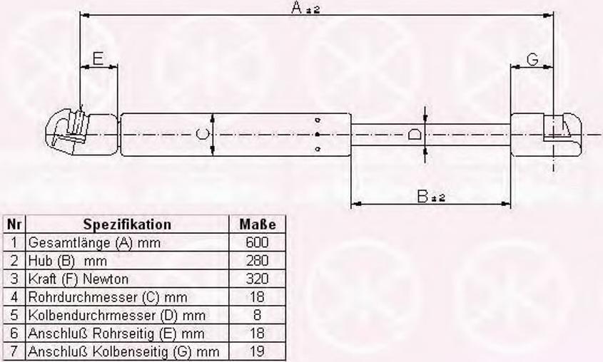 Klokkerholm 90087120 - Газовая пружина, упор autodnr.net