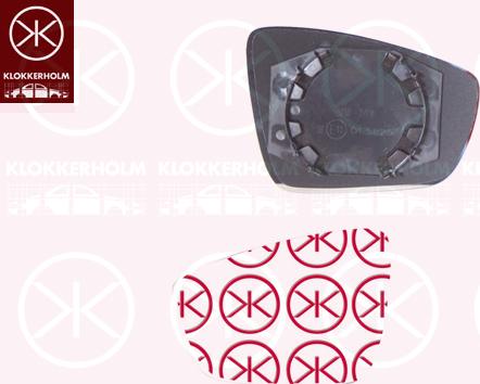 Klokkerholm 95071061 - Дзеркальне скло, зовнішнє дзеркало autocars.com.ua