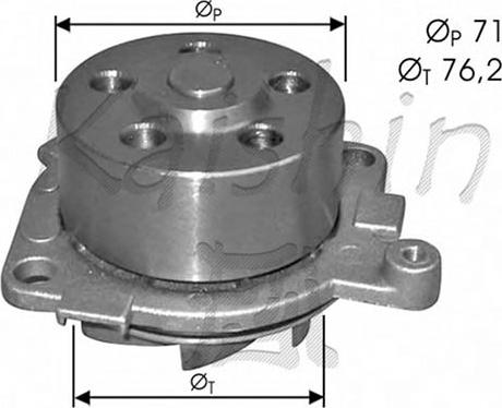 KM International WPK405 - Водяний насос autocars.com.ua