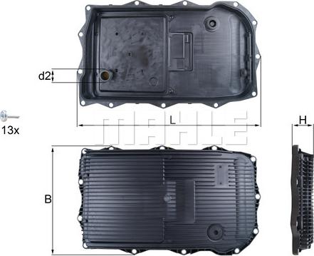 KNECHT HX 184 KIT - Масляний піддон, автоматична коробка передач autocars.com.ua