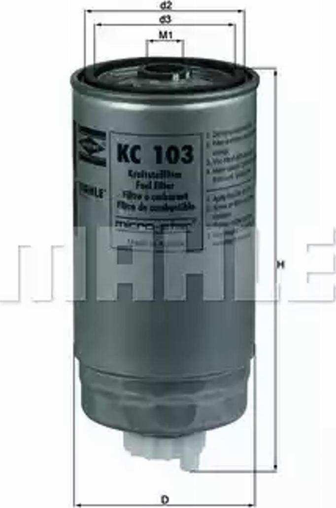 KNECHT KC 103 - Топливный фильтр avtokuzovplus.com.ua