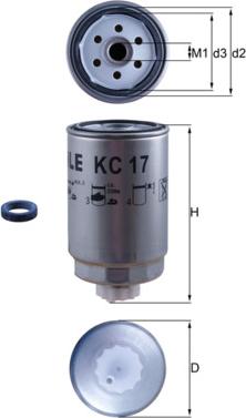 KNECHT KC 17D - Паливний фільтр autocars.com.ua