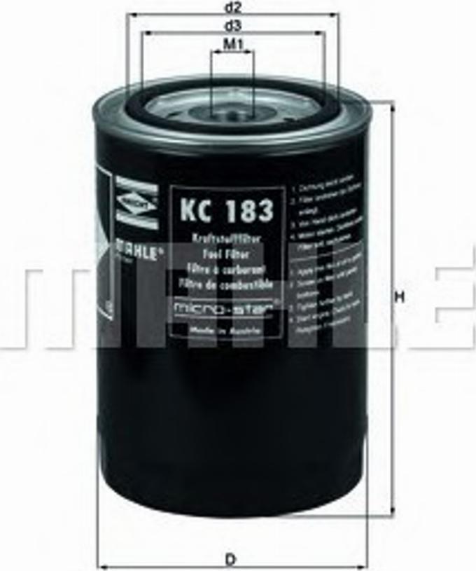 KNECHT KC 183 - Топливный фильтр autodnr.net