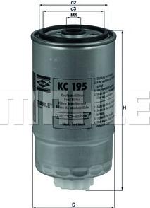 KNECHT KC 195 - Топливный фильтр autodnr.net