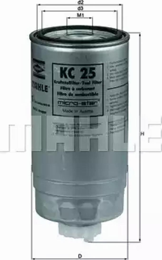 KNECHT KC 25 - Топливный фильтр autodnr.net