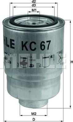 KNECHT KC 67 - Топливный фильтр avtokuzovplus.com.ua