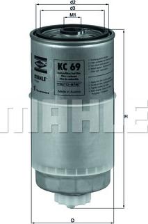 KNECHT KC 69 - Топливный фильтр autodnr.net