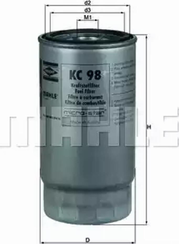 KNECHT KC 98 - Топливный фильтр avtokuzovplus.com.ua