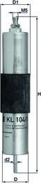 KNECHT KL 104/1 - Паливний фільтр autocars.com.ua