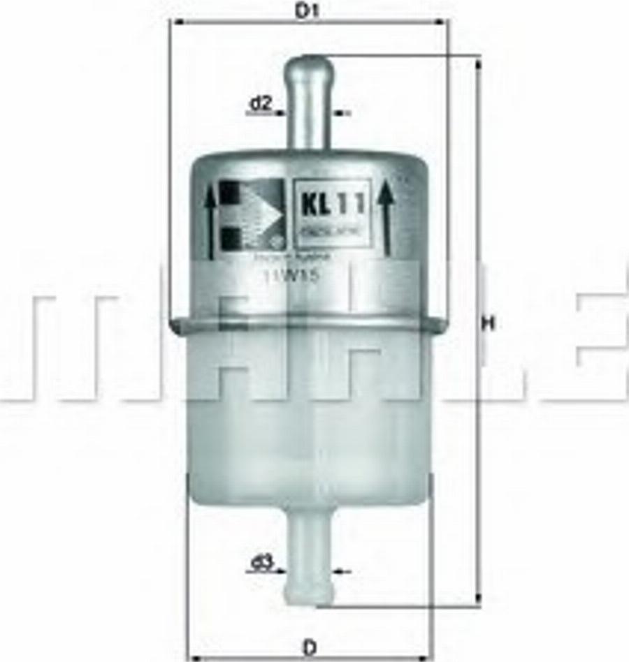 KNECHT KL 11 - Топливный фильтр autodnr.net