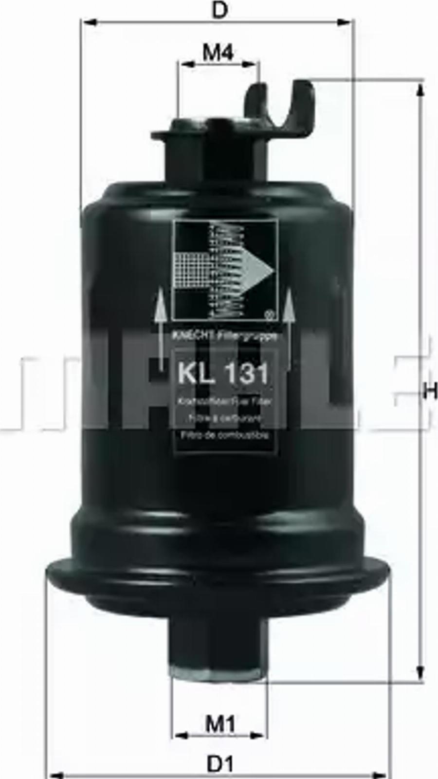 KNECHT KL 131 - Паливний фільтр autocars.com.ua