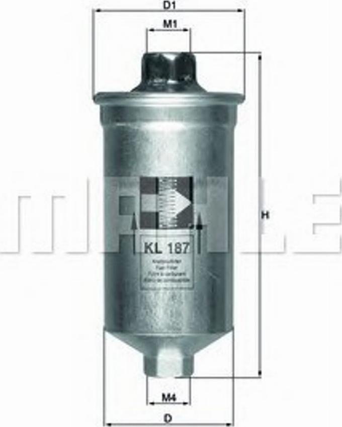 KNECHT KL 187 - Паливний фільтр autocars.com.ua