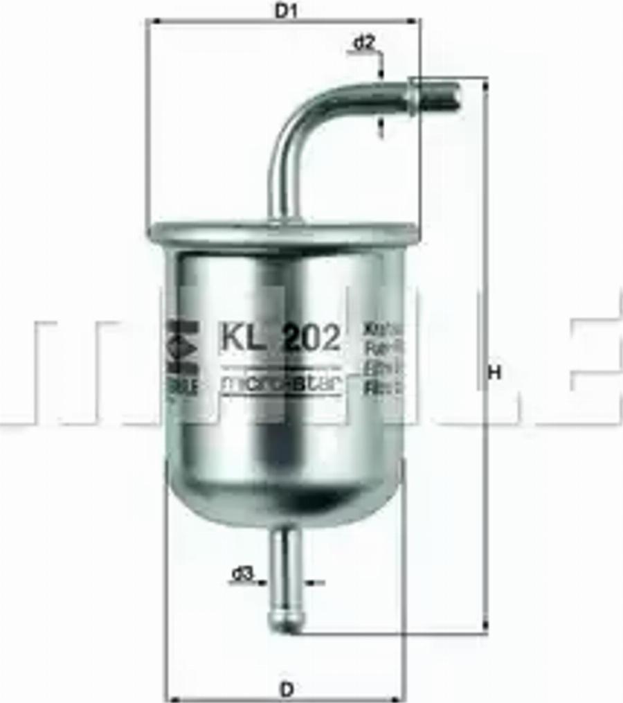 KNECHT KL 202 - Топливный фильтр avtokuzovplus.com.ua