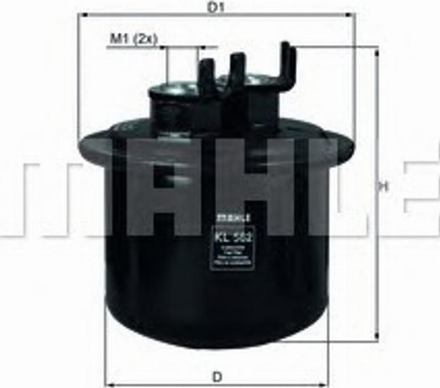 KNECHT KL 562 - Паливний фільтр autocars.com.ua