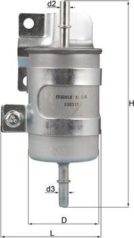 KNECHT KL 598 - Паливний фільтр autocars.com.ua