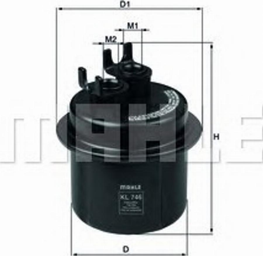 KNECHT KL 746 - Паливний фільтр autocars.com.ua