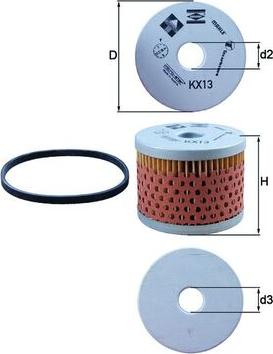 KNECHT KX 13D - Паливний фільтр autocars.com.ua