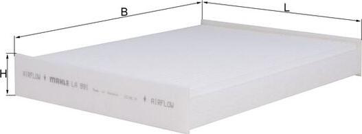 KNECHT LA 891 - Фільтр, повітря у внутрішній простір autocars.com.ua