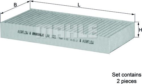 KNECHT LAK 122/S - Фильтр воздуха в салоне avtokuzovplus.com.ua