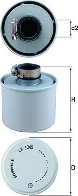 KNECHT LX 1245 - Повітряний фільтр autocars.com.ua