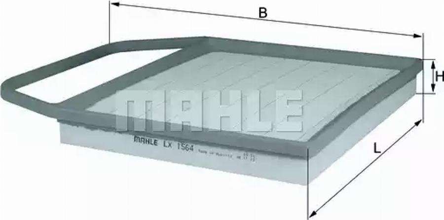 KNECHT LX 1564 - Воздушный фильтр avtokuzovplus.com.ua