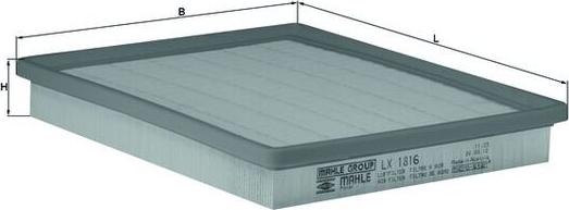 KNECHT LX 1816 - Повітряний фільтр autocars.com.ua