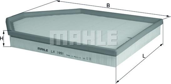 KNECHT LX 1991 - Повітряний фільтр autocars.com.ua