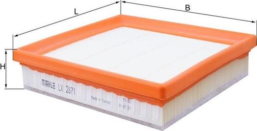 KNECHT LX 2871 - Повітряний фільтр autocars.com.ua