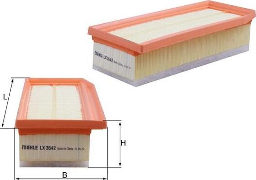 KNECHT LX 3542 - Повітряний фільтр autocars.com.ua