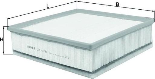 KNECHT LX 4038 - Повітряний фільтр autocars.com.ua