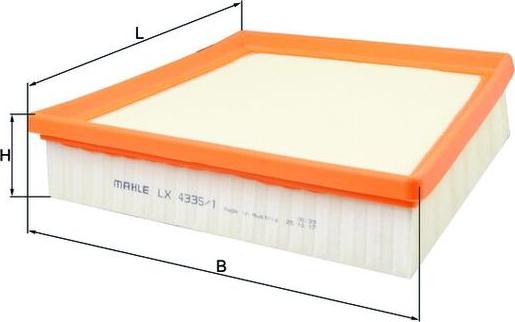 KNECHT LX 4335/1 - Повітряний фільтр autocars.com.ua