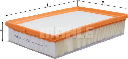 KNECHT LX 5599 - Повітряний фільтр autocars.com.ua